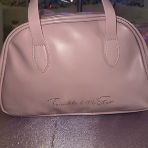 NEW PINK MAKEUP BAG w/ 2 pockets with 2 zippers